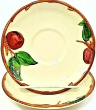Franciscan Apple Ware Coffee Cup Saucers 6&quot; Set Of 2 USA Vintage - $140.22 MXN
