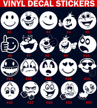 Smiley Faces Vinyl Decal Sticker Car Window Laptop iPhone Emoticons Social Emoji - £2.57 GBP+
