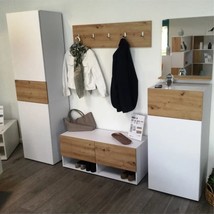 FMD Wardrobe with 2 Doors 54.5x41.7x199.1 cm White and Artisan Oak - £154.37 GBP