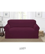 Kathy Ireland-Daybreak Loveseat Slipcover Burgundy Polyester/spandex - $78.19 CAD
