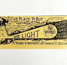 McKenney &amp; Waterbury Light Fixtures 1894 Advertisement Victorian Boston ... - $372.61 MXN