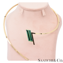 18k (750) Yellow Gold Stylish Tourmaline Necklace - $14,850.00