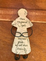 Small Cream Resin Person W There Are Special Angels Saying Religious Wall Plaque - £5.10 GBP