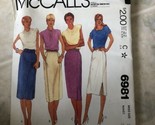 UNCUT Vintage McCalls SEWING Pattern Misses Straight Skirts Gathered 698... - $13.97