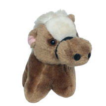 Vintage Russ Berrie Brown Mini Horse Plush Stuffed Animal 6&quot; - £27.69 GBP