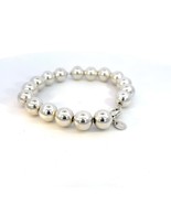 Tiffany &amp; Co Estate 10 mm Ball Bracelet Size 7.5&quot; Sterling Silver TIF590 - $386.10