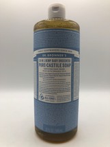 Dr. Bronner&#39;s Pure Castile Hemp Baby Unscented Liquid Soap 32 oz Bs167 - £9.01 GBP