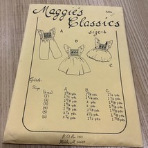 Maggie’s Classics Sewing Pattern Girls Size 6 Crawler Pinafore Bubble #306 Uncut - £10.47 GBP