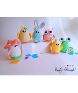 Easter Friends * Crochet pattern * Easter Bunny, Owl, Frog, Mushroom, Du... - $60.46 MXN