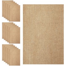 18 Sheets Printable Natural Burlap Paper Pad, 8.5 X 11 Inch Burlap Scrapbooking  - £18.82 GBP