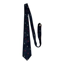Vintage Corporate Ties Eugene Mfg Co Navy Necktie Maple Leaf Logo - $18.00