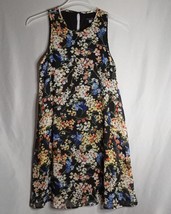 Tommy Hilfiger Women&#39;s Black Floral Loose Sleeveless Knee Length Dress Size 6 - £22.52 GBP