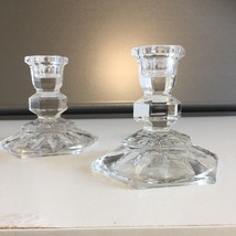 Towle 24% Lead Crystal Set of 2 Candle Stick Holders Vintage Austria 3&quot; High EUC - £10.39 GBP