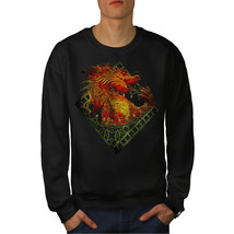 Wellcoda Asian Dragon Mens Sweatshirt, Mythical Casual Pullover Jumper - £24.32 GBP+