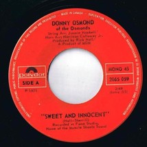 Donny Osmond Sweet And Innocent  45 rpm Flirtin - £4.05 GBP