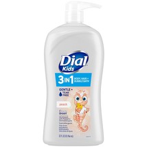 Dial Kids 3-in-1 Body+Hair+Bubble Bath, Peach, 32 fl oz - £21.57 GBP