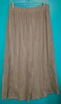 Bobeau Tan Beige Lace Skirt Size Medium Fully Lined Floor Length Full Boho - $23.38