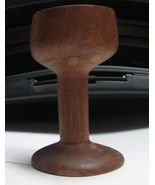 Hand turned Egg Cup Tan Brown Wooden   3&quot; - $131.93 MXN