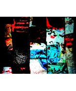 Patchwork abstract series,Recycle plastic ironed  patchwork sewing,Mix a... - $5.80