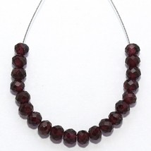 13.50cts Natural Red Garnet Faceted Beads Briolette Loose Gemstones Size (4x3mm) - £7.22 GBP