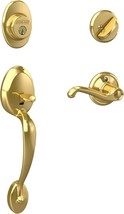 SCHLAGE F60V PLY/FLA 505 Plymouth Front Entry Handleset w/Flair - Polish... - $1,216.64 MXN