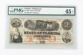 1864 Confédéré Note CXF-45 EPQ PMG Choix Extra Fin Tallahassee Csa Rebel - £421.44 GBP