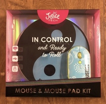 NEW Justice Tech Mouse &amp; Mouse Pad Kit Blue Paisley - £8.99 GBP