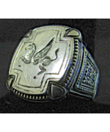 Konstantino Sterling Silver Men&#39;s Pegasus Signet Ring Signed Size 9 - $7,246.10 MXN