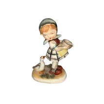 Vintage Girl with Goose Figurine - $12.19