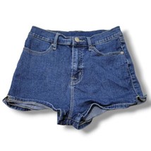 BDG Shorts Size 26 W26&quot; x L1&quot; BDG Pinup Super High Rise Shorts Jean Shorts Blue - £22.41 GBP