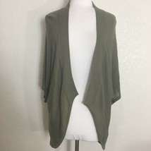Jana Womens Sweater Cardigan Size S/M Open Front Dolman Sleeves Green - $11.88
