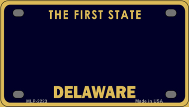 Delaware Blank Novelty Mini Metal License Plate Tag - $14.95