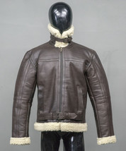 Handmade RAF Aviator B3 Pilot Sheepskin Bomber Flying Fur Shearling  Lea... - $152.99+