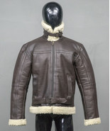 Handmade RAF Aviator B3 Pilot Sheepskin Bomber Flying Fur Shearling  Lea... - $152.99+