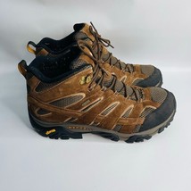 Merrell Moab 3 Mid Waterproof Hiking Boots Mens Size 14W Wide EUR 49 Earth Brown - £54.57 GBP