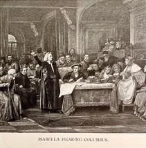 Isabella Hearing Columbus Victorian Print 1901 Woman History Ephemera DWP4C - $19.99