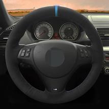 Diy Hand-stitched Black Suede Car Steering Wheel Cover For Bmw M Sport M3 E90 E9 - £28.12 GBP