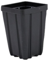 50 Pcs 3.5 Inch Black Square Plastic Deep Growing Pot #MNGS - £24.99 GBP