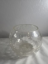 Clear Glass Crackle Votive Round Candle Holder - €4,33 EUR