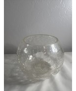 Clear Glass Crackle Votive Round Candle Holder - $4.99