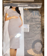 Time and Tru ~ Women&#39;s Gray Maternity Dress Short Sleeve Rayon Blend ~ XL  - $27.06 CAD