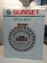 Vintage Sunset Stitchery Kit &quot;Christmas Blessing&quot; 2105 Linda Gillum Fits... - £7.40 GBP