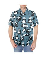 Men&#39;s Panda Crinkle Short Sleeve Shirt - £20.30 GBP