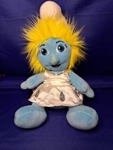 Build A Bear BAB 16&quot; Plush Smurfette from Smurfs in White Dress Blonde Hair - $15.88