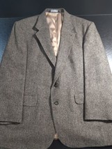Vtg Lands End Blazer Sport Coat Mens 44R Lambs Wool Herringbone Tweed Ja... - €30,84 EUR