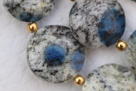NATURAL K2 JASPER 30 piece faceted disk beads, 10--13 mm app, Agate, 100% Natura - £54.53 GBP