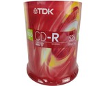 TDK Recordable CDR 52X Compact Discs 80 Minutes 700 MB 100 Pack Sealed - £21.17 GBP