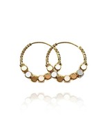18k Layered real gold filled Round hoop endless earrings multi colors - $15.93 CAD