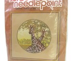 Sunset Needlepoint Kit Giraffes Plains Of Africa 6461 New Vintage 16&quot; Sq... - $29.65