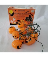 Vintage Halloween Blow Mold Pumpkin Blinking Light Set of 10 Hobby Lobby... - $282.54 MXN